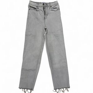 DKNY Women's Gray High-Rise Straight Jeans